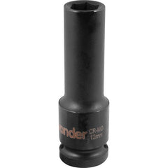 Soquete Sext Impacto Longo Enc 1/2" 12mm Aço Cromo Vonder