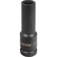 Soquete Sext Impacto Longo Enc 1/2" 13mm Aço Cromo Vonder