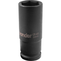 Soquete Sextavado de Impacto Longo Encaixe 1/2" 22mm Vonder