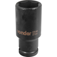 Soquete Sextavado de Impacto Longo Encaixe 1/2" 27mm Vonder