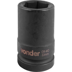 Soquete Sextavado Impacto Longo 1" 33mm Aço Cromo Vonder