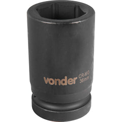 Soquete Sextavado Impacto Longo 1" 36mm Aço Cromo Vonder