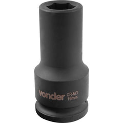 Soquete Sextavado Impacto Longo 3/4" 19mm Aço Cromo Vonder