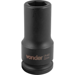 Soquete Sextavado Impacto Longo 3/4" 22mm Aço Cromo Vonder