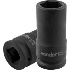 Soquete Sextavado Impacto Longo 3/4" 27mm Aço Cromo Vonder