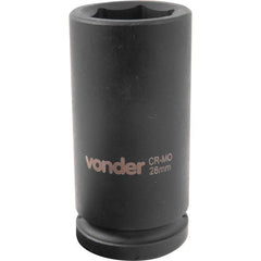 Soquete Sextavado Impacto Longo 3/4" 28mm Aço Cromo Vonder