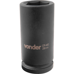 Soquete Sextavado Impacto Longo 3/4" 28mm Aço Cromo Vonder