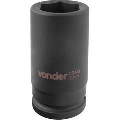 Soquete Sextavado Impacto Longo 3/4" 30mm Aço Cromo Vonder