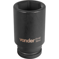 Soquete Sextavado Impacto Longo 3/4" 36mm Aço Cromo Vonder