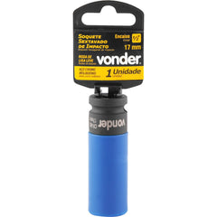 Soquete Sextavado Impacto Encaixe 1/2" 17mm Vonder