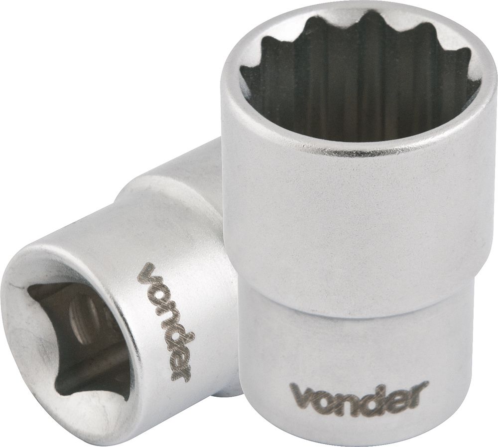 Soquete estriado enc 1/2" 11mm curto vanád. Vonder