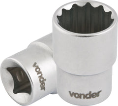 Soquete estriado enc 1/2" 11mm curto vanád. Vonder