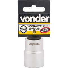 Soquete estriado enc 1/2" 11mm curto vanád. Vonder