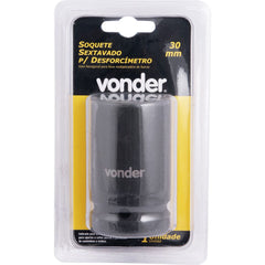 Soquete sextavado impacto encaixe 1" 30mm fosfatizado Vonder