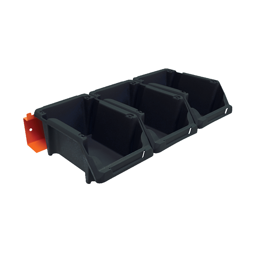 Suporte com 3 Gavetas N3 Preto Parede E Painel Presto