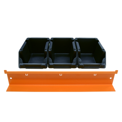 Suporte com 3 Gavetas N3 Preto Parede E Painel Presto