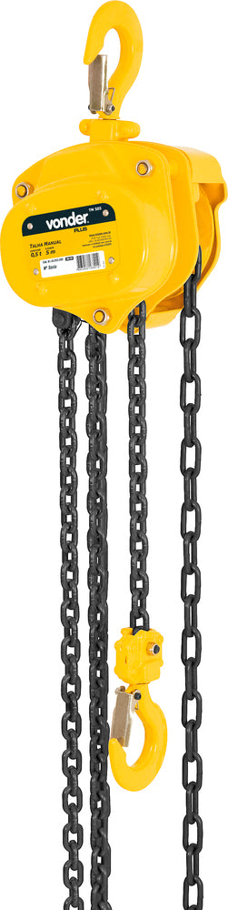 Talha manual corrente 0,5 ton elevação 5,0m Vonder Plus