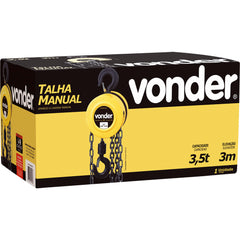Talha manual corrente 3,5 toneladas elevação 3,0m Vonder