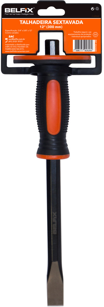Talhadeira sextavada 12" cromo vanádio c/ empunhadura Belfix