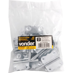 Tarjeta fio redondo zincado 76mm pacote c/ 12 peças Vonder
