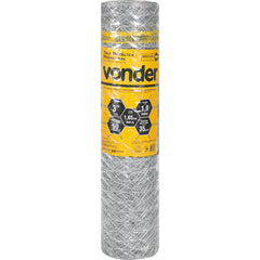 Tela Metálica Mangueirão Hex Malha 3'' BWG16 1,0m 50m Vonder