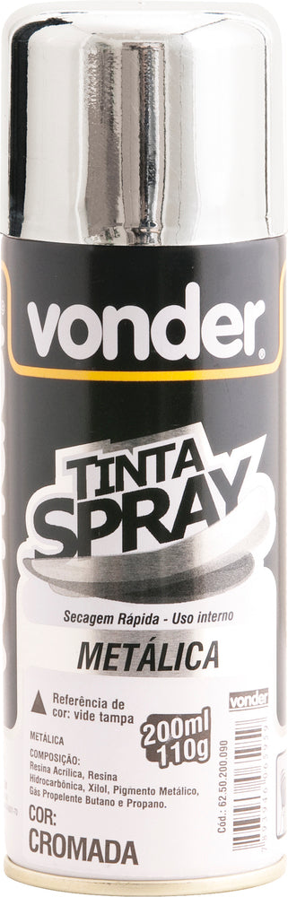 Tinta spray cromado 200ml/110g - Vonder