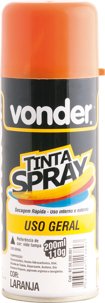 Tinta spray laranja 200ml/110g Vonder