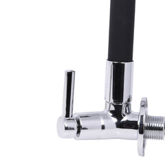 Torneira Cozinha Bica Flexível Parede Abs Preto Abertura Rápida 1/2'' Gourmet C60 Liege