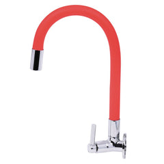 Torneira Cozinha Bica Flex Parede Abs Vermelho 1/2'' Abertura Rápida Gourmet C60 Liege
