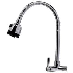 Torneira Cozinha Bica Flexível Parede Latão Aço Inox 1/2'' Abertura Rápida C60 Gourmet Liege