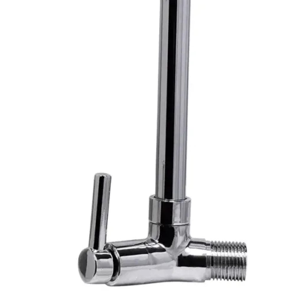 Torneira Cozinha Bica Flexível Parede Latão Aço Inox 1/2'' Abertura Rápida C60 Gourmet Liege