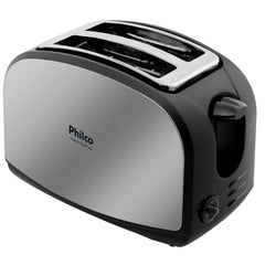 Torradeira de Pão French Toast Inox Philco Com 8 Níveis de Tostagem Descongela e Reaquece 220V