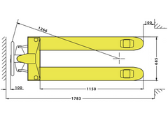 Transpallet MTP 3.0 Ton x 685 Tandem Roda Nylon V2 Menegotti