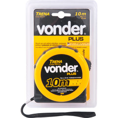 Trena aço 10mx25mm curta emborrachada - Vonder Plus