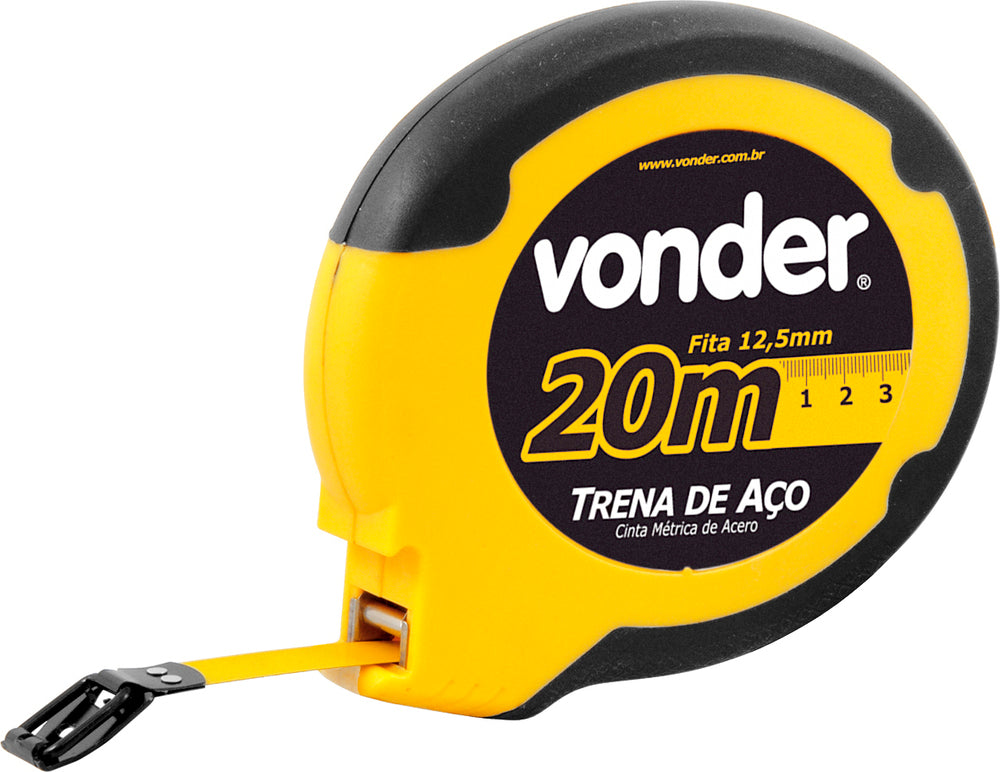 Trena aço 20mx12,5mm longa fechada ponta gancho Vonder