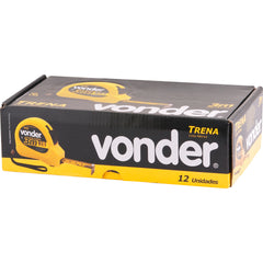 Trena aço 3mx12,5mm curta c/ caixa expositora 12 pç Vonder