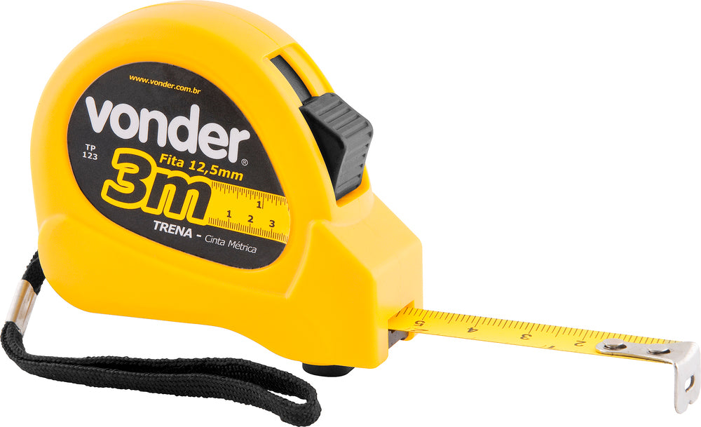 Trena aço 3mx12,5mm curta Vonder