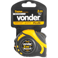Trena aço 3mx16mm curta auto trava - Vonder Plus