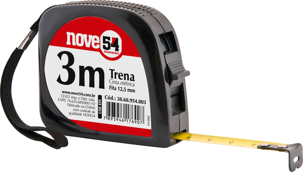 Trena aço 3x12,5mm curta hobby - Nove54