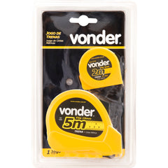 Trena aço 5mx19mm curta c/ trena chaveiro 2m tcv2005 Vonder
