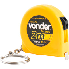 Trena aço 5mx19mm curta c/ trena chaveiro 2m tcv2005 Vonder