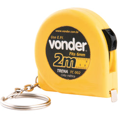 Trena aço 5mx19mm curta c/ trena chaveiro 2m tcv2005 Vonder