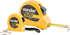 Trena aço 5mx19mm curta c/ trena chaveiro 2m tcv2005 Vonder