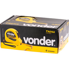 Trena aço 7,5mx25mm curta c/ caixa expositora 6 peças Vonder