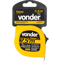 Trena aço 7,5mx25mm curta econômica Vonder
