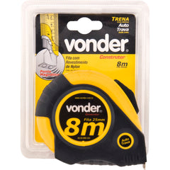 Trena Aço 8mx25mm Curta Emborrachada Auto Trava Ponta Magnét