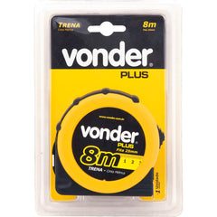 Trena aço 8mx25mm curta emborrachada - Vonder Plus