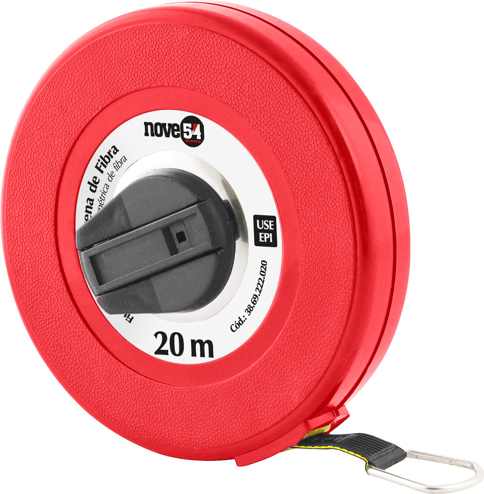 Trena fibra 20mx12,5mm longa fechada - Nove54