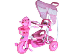 Triciclo gangorra com capota cachorro rosa - Bel Brink