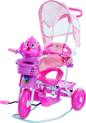 Triciclo gangorra com capota cachorro rosa - Bel Brink